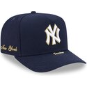 petten-gebogen-marineblauw-snapback-9fifty-a-frame-precurved-visor-pin-van-new-york-yankees-mlb-van-new-era