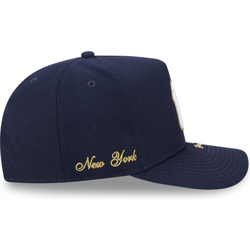 petten-gebogen-marineblauw-snapback-9fifty-a-frame-precurved-visor-pin-van-new-york-yankees-mlb-van-new-era