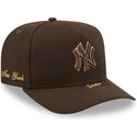 petten-gebogen-bruin-snapback-9fifty-a-frame-precurved-visor-pin-van-new-york-yankees-mlb-van-new-era
