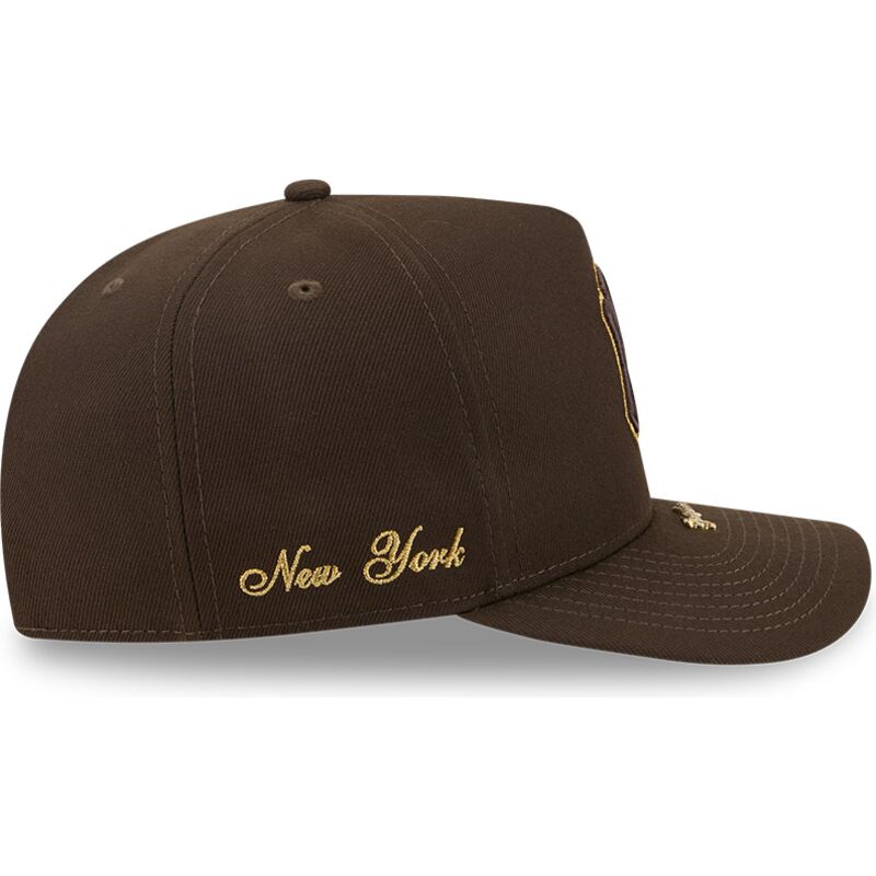 petten-gebogen-bruin-snapback-9fifty-a-frame-precurved-visor-pin-van-new-york-yankees-mlb-van-new-era