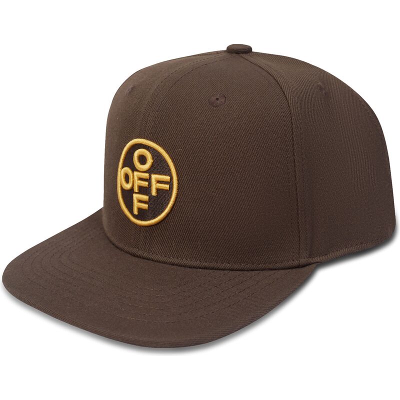 petten-plat-bruin-snapback-off-embroidered-twill-van-l-ab-c-o-off-white petten-plat-bruin-snapback-off-embroidered-twill-van-l-ab-c-o-off-white