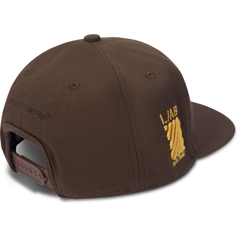 petten-plat-bruin-snapback-off-embroidered-twill-van-l-ab-c-o-off-white petten-plat-bruin-snapback-off-embroidered-twill-van-l-ab-c-o-off-white