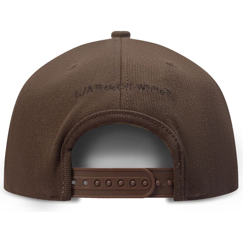petten-plat-bruin-snapback-off-embroidered-twill-van-l-ab-c-o-off-white petten-plat-bruin-snapback-off-embroidered-twill-van-l-ab-c-o-off-white