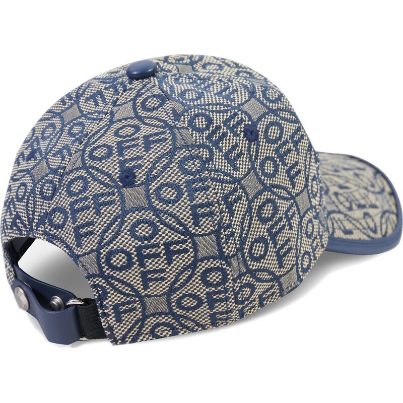 petten-gebogen-marineblauw-verstelbaar-off-jacquard-canvas-van-l-ab-c-o-off-white