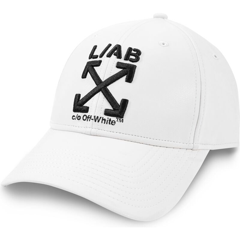 petten-gebogen-wit-verstelbaar-clamp-arrows-pu-leather-van-l-ab-c-o-off-white petten-gebogen-wit-verstelbaar-clamp-arrows-pu-leather-van-l-ab-c-o-off-white