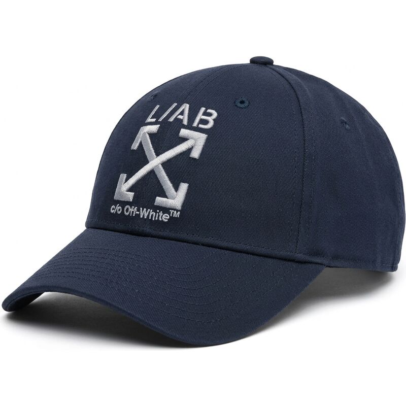 petten-gebogen-marineblauw-verstelbaar-clamp-arrows-twill-van-l-ab-c-o-off-white