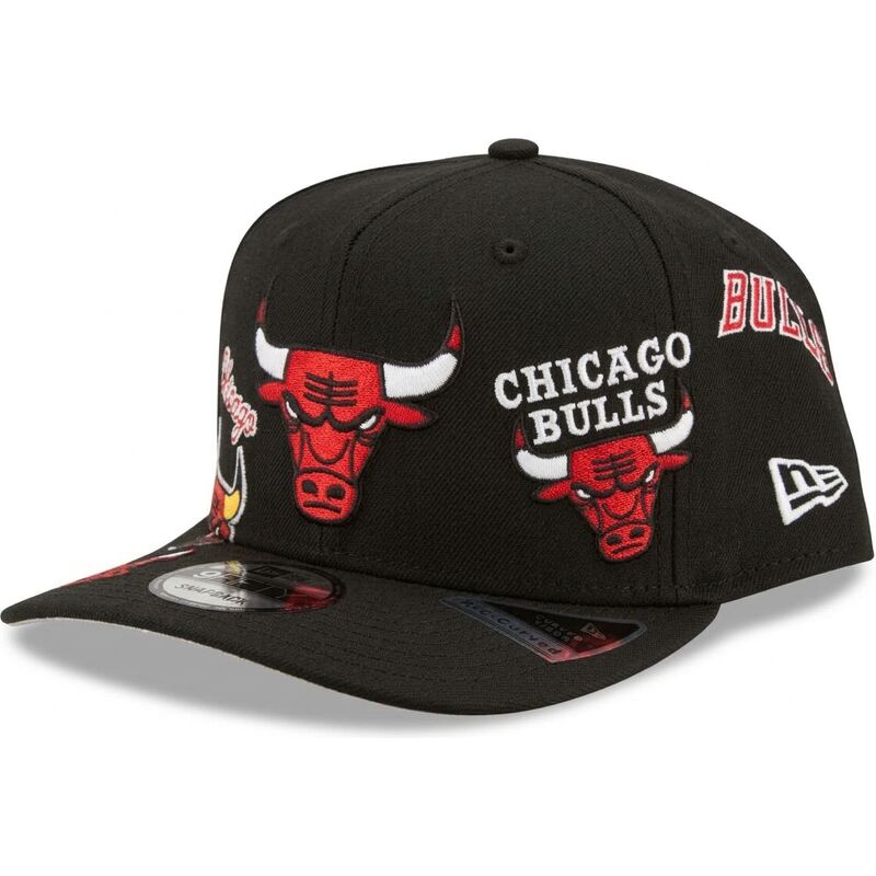 petten-gebogen-zwart-snapback-9fifty-a-frame-precurved-multi-patch-van-chicago-bulls-nba-van-new-era