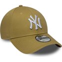 petten-gebogen-khaki-verstelbaar-9forty-league-essential-van-new-york-yankees-mlb-van-new-era