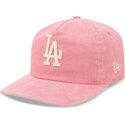 petten-gebogen-roze-verstelbaar-19twenty-precurved-corduroy-pastel-van-los-angeles-dodgers-mlb-van-new-era