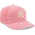 petten-gebogen-roze-verstelbaar-19twenty-precurved-corduroy-pastel-van-new-york-yankees-mlb-van-new-era