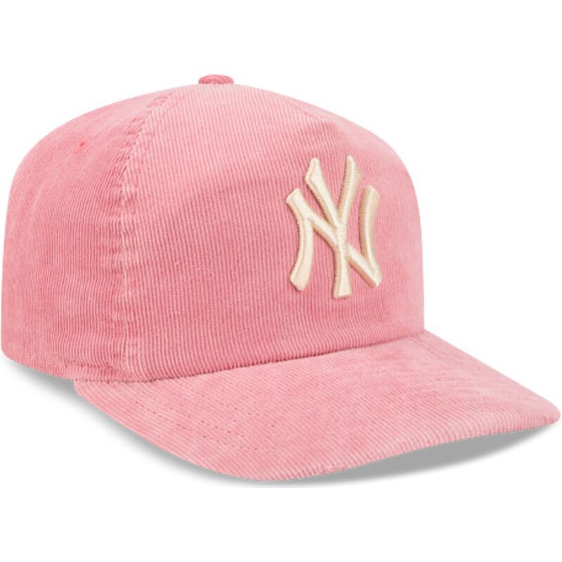 petten-gebogen-roze-verstelbaar-19twenty-precurved-corduroy-pastel-van-new-york-yankees-mlb-van-new-era