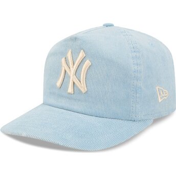Petten gebogen blauw verstelbaar 19TWENTY Precurved Corduroy Pastel van New York Yankees MLB van New Era