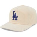 petten-gebogen-beige-verstelbaar-19twenty-precurved-corduroy-pastel-van-los-angeles-dodgers-mlb-van-new-era