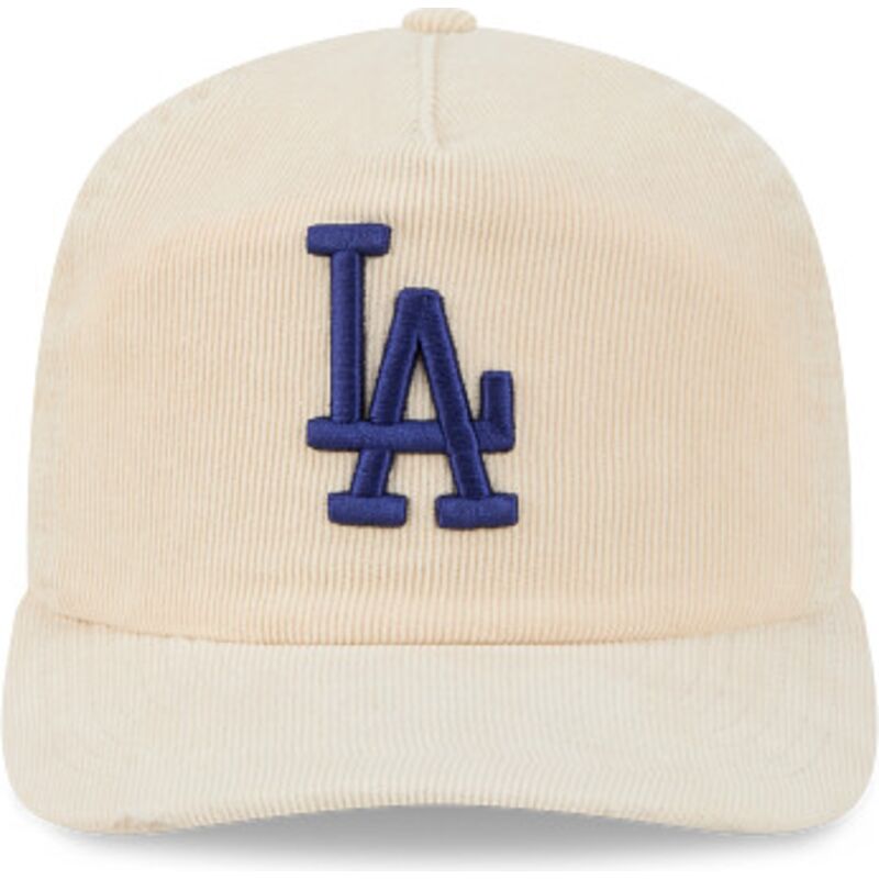 petten-gebogen-beige-verstelbaar-19twenty-precurved-corduroy-pastel-van-los-angeles-dodgers-mlb-van-new-era