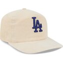 petten-gebogen-beige-verstelbaar-19twenty-precurved-corduroy-pastel-van-los-angeles-dodgers-mlb-van-new-era