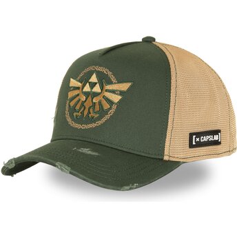 Petten gebogen groen snapback CLZEL1 LIN Triforce The Legend Of Zelda van Capslab