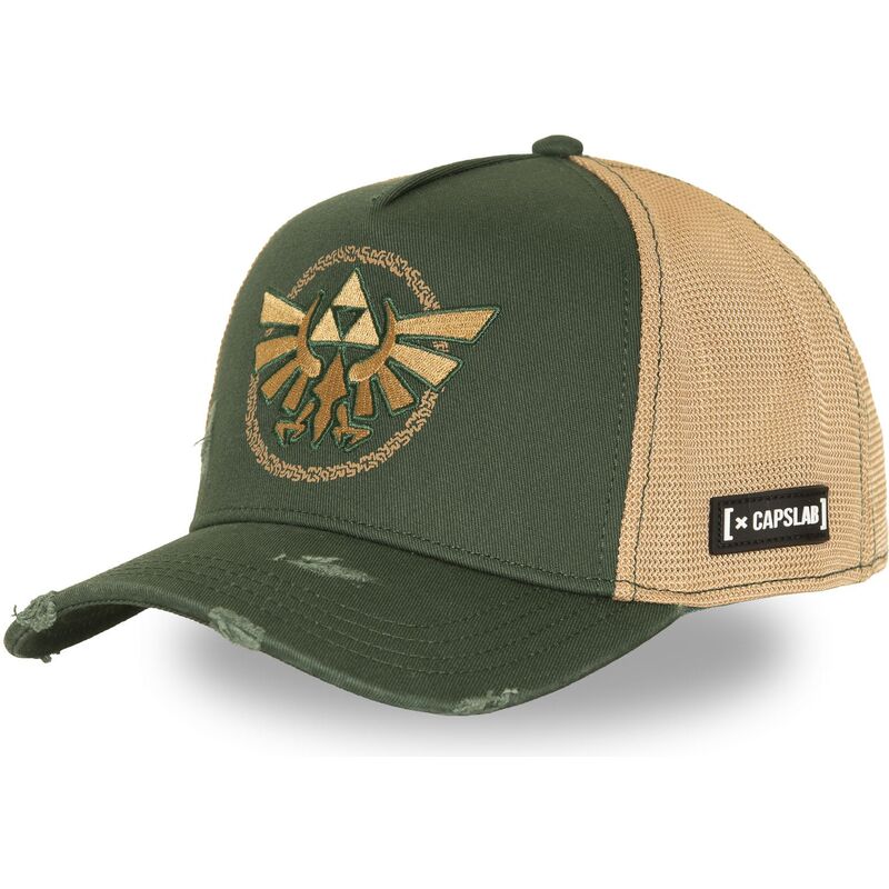 petten-gebogen-groen-snapback-clzel1-lin-triforce-the-legend-of-zelda-van-capslab