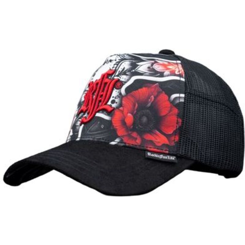 petten-gebogen-zwart-snapback-n237-flower-van-rocknfreelife