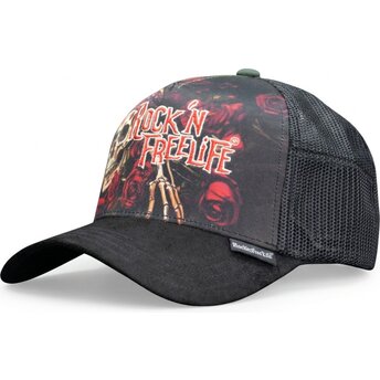 Petten gebogen zwart snapback N°247 Loose Control van Rock’nFreeLife