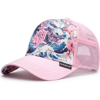 Petten gebogen roze snapback N°245 van Rock’nFreeLife