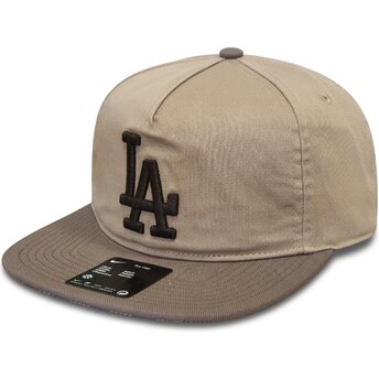 Petten plat beige verstelbaar Pro Unstructured 5 Panel van Los Angeles Dodgers MLB van Nike