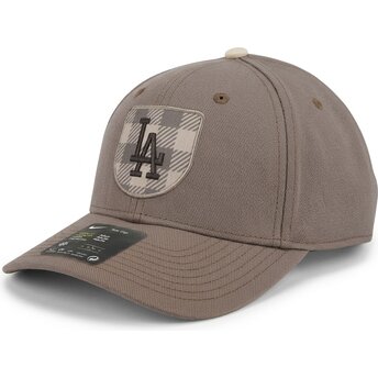 Petten gebogen bruin snapback Dri-Fit Rise Structured van Los Angeles Dodgers MLB van Nike