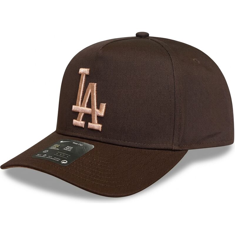 petten-gebogen-bruin-snapback-rise-structured-a-frame26-van-los-angeles-dodgers-mlb-van-nike