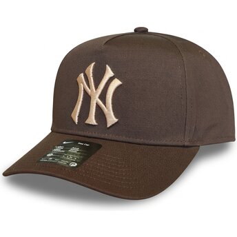 Petten gebogen bruin snapback Rise Structured A-Frame26 van New York Yankees MLB van Nike