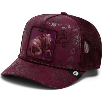 Petten gebogen granaatrood snapback Goals Gilded Beast The Farm Goorin Bros.