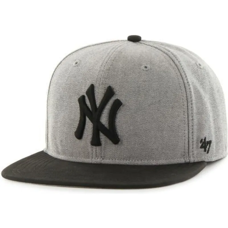 petten-plat-grijs-snapback-van-new-york-yankees-mlb-van-47-brand