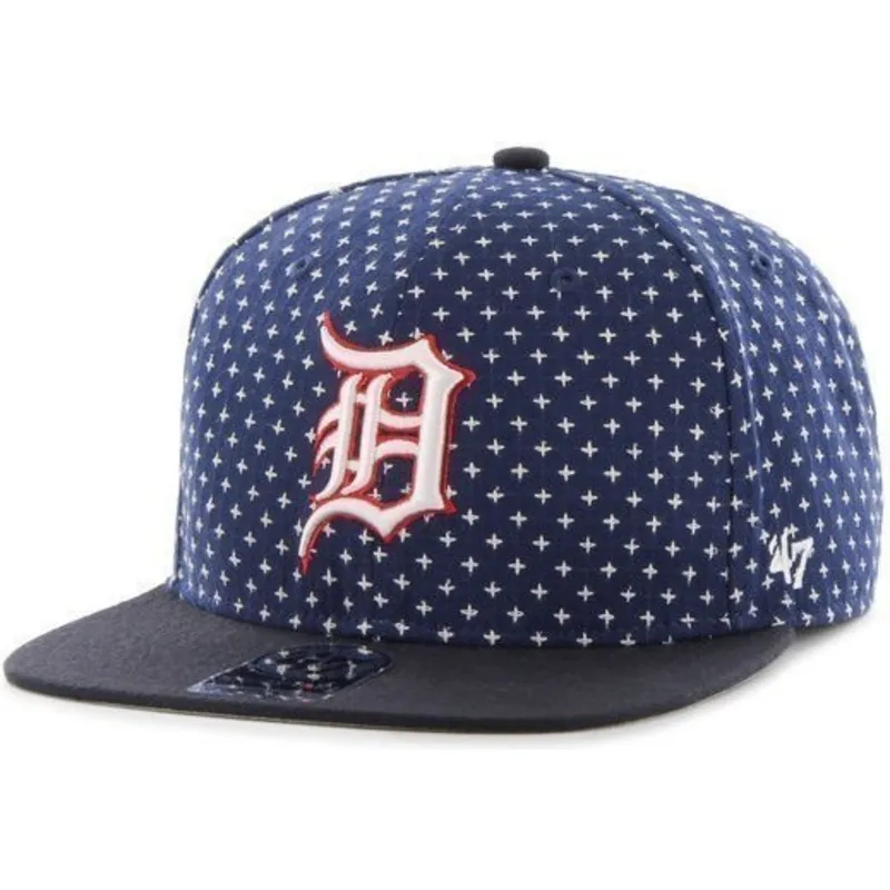 petten-plat-marineblauw-snapback-estampado-cruces-van-detroit-tigers-mlb-van-47-brand petten-plat-marineblauw-snapback-estampado-cruces-van-detroit-tigers-mlb-van-47-brand