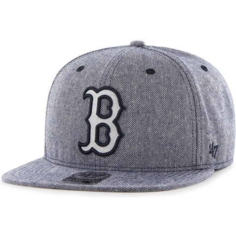 petten-plat-marineblauw-snapback-tejido-vaquero-van-boston-red-sox-mlb-van-47-brand