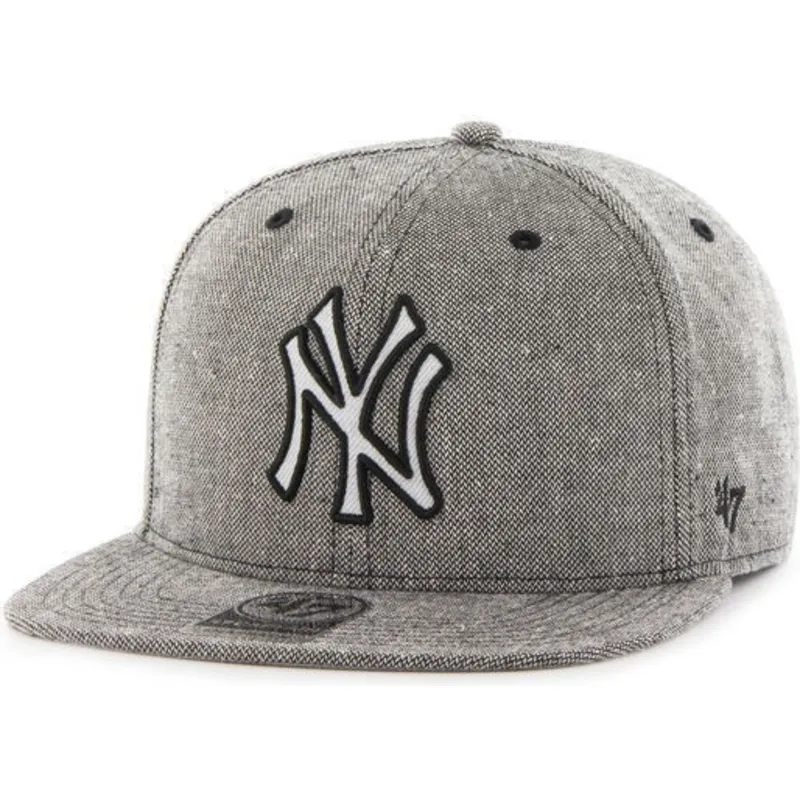 petten-plat-zwart-snapback-tejido-vaquero-van-new-york-yankees-mlb-van-47-brand petten-plat-zwart-snapback-tejido-vaquero-van-new-york-yankees-mlb-van-47-brand