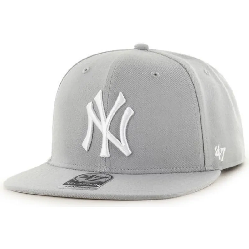 petten-plat-grijs-snapback-tejido-vaquero-van-new-york-yankees-mlb-van-47-brand