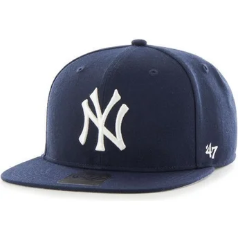 petten-plat-marineblauw-snapback-van-new-york-yankees-mlb-van-47-brand