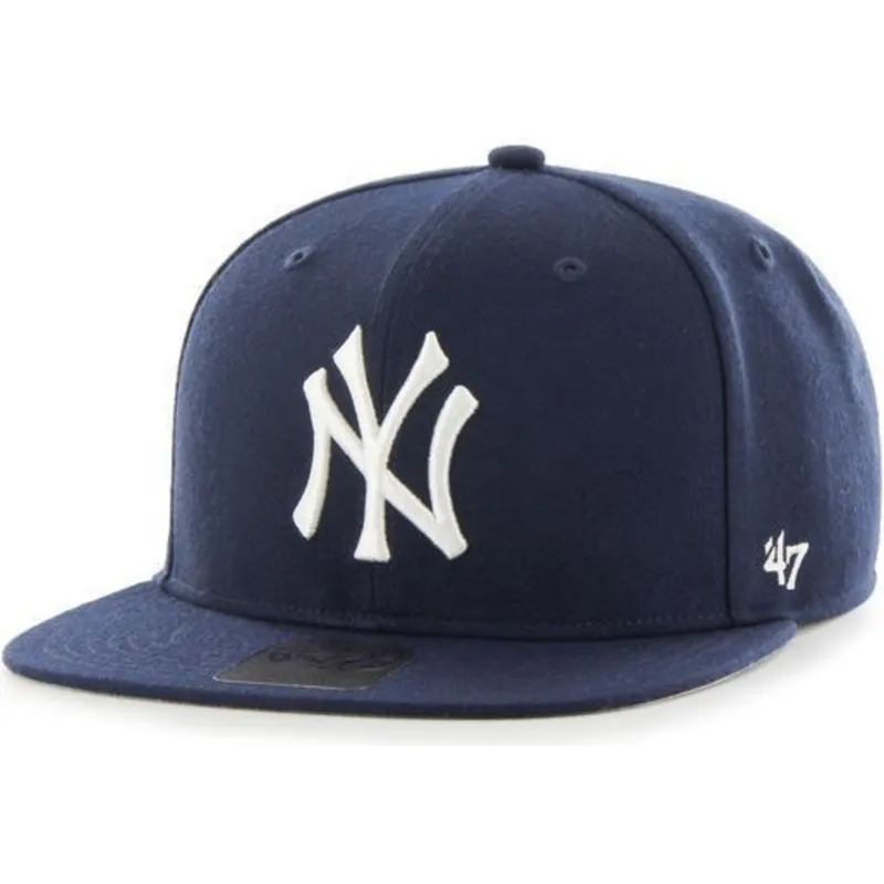 petten-plat-marineblauw-snapback-van-new-york-yankees-mlb-van-47-brand