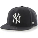 petten-plat-marineblauw-snapback-van-new-york-yankees-mlb-van-47-brand
