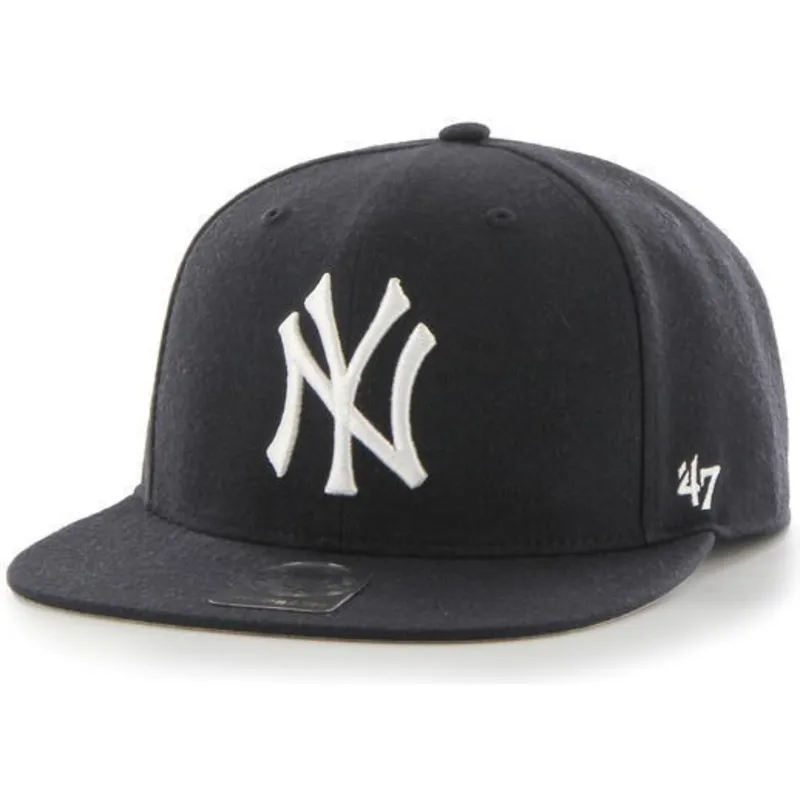petten-plat-marineblauw-snapback-van-new-york-yankees-mlb-van-47-brand