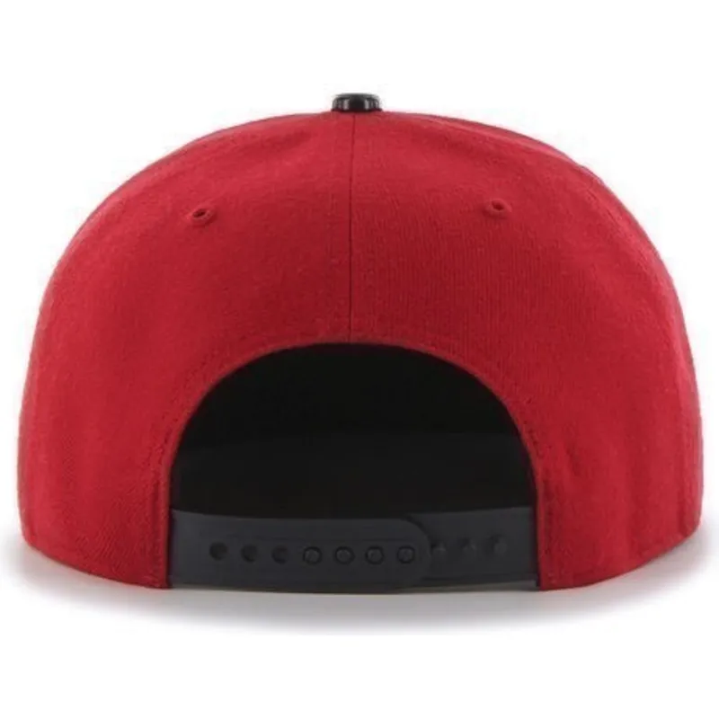 petten-plat-rood-snapback-brillante-van-new-york-yankees-mlb-van-47-brand