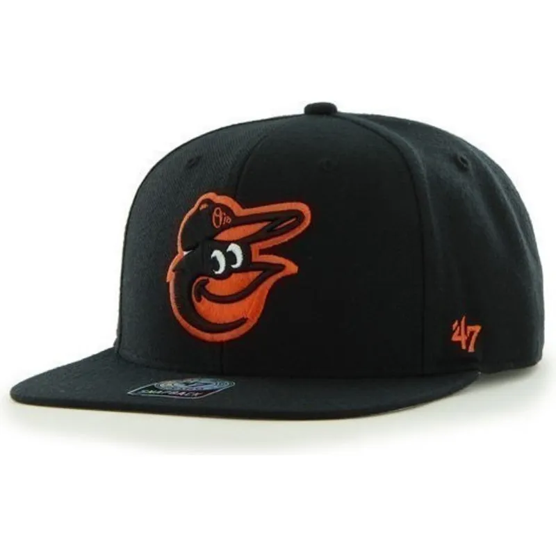 petten-plat-zwart-snapback-lateral-van-baltimore-orioles-mlb-van-47-brand petten-plat-zwart-snapback-lateral-van-baltimore-orioles-mlb-van-47-brand