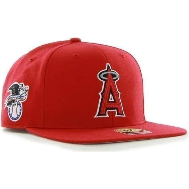 petten-plat-rood-snapback-lateral-van-los-angeles-angels-mlb-van-47-brand petten-plat-rood-snapback-lateral-van-los-angeles-angels-mlb-van-47-brand