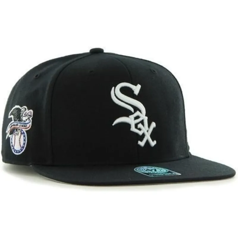 petten-plat-zwart-snapback-lateral-van-chicago-white-sox-mlb-van-47-brand