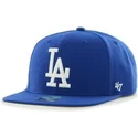 petten-plat-blauw-snapback-lateral-van-los-angeles-dodgers-mlb-van-47-brand