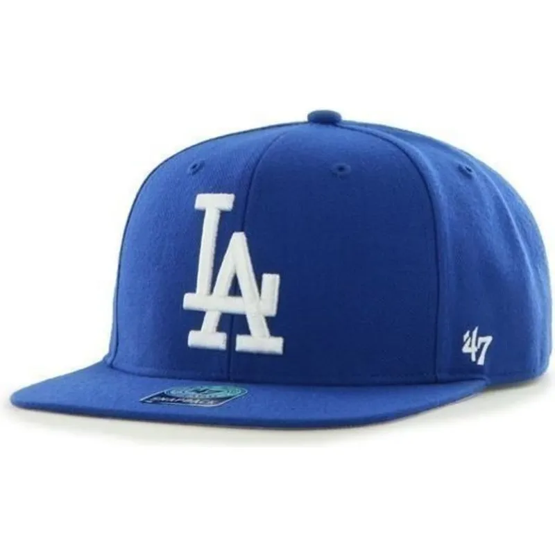petten-plat-blauw-snapback-lateral-van-los-angeles-dodgers-mlb-van-47-brand