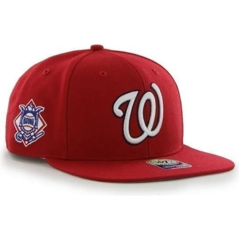 petten-plat-rood-snapback-lateral-van-washington-nationals-mlb-van-47-brand