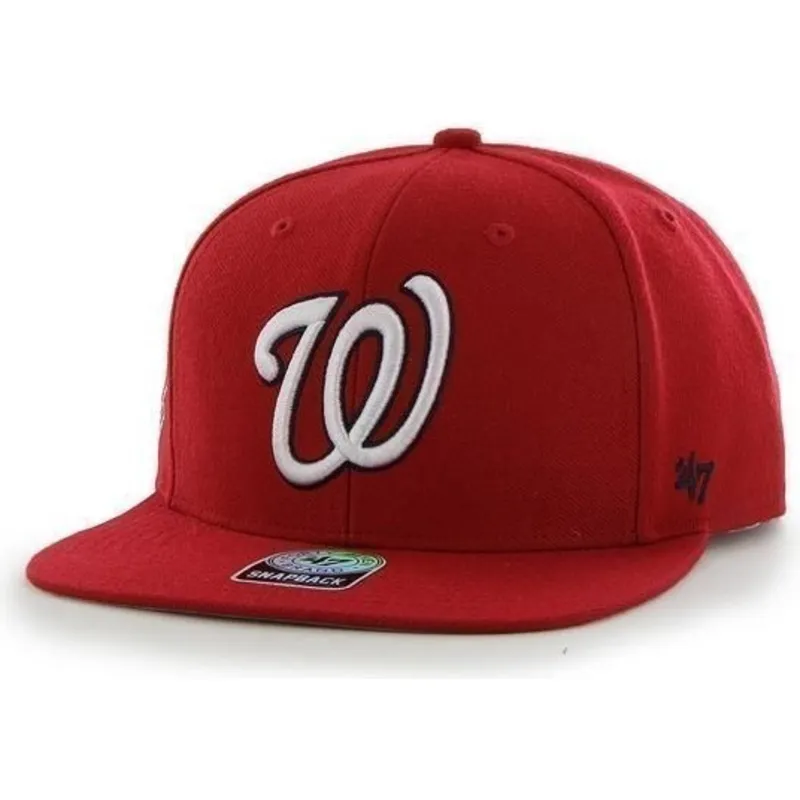 petten-plat-rood-snapback-lateral-van-washington-nationals-mlb-van-47-brand