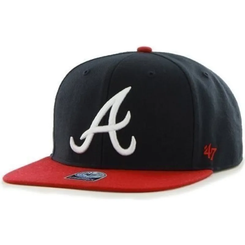 petten-plat-marineblauw-snapback-van-atlanta-braves-mlb-van-47-brand