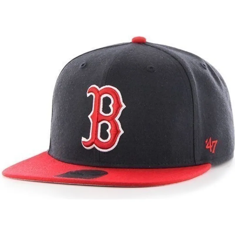 petten-plat-marineblauw-snapback-van-boston-red-sox-mlb-van-47-brand petten-plat-marineblauw-snapback-van-boston-red-sox-mlb-van-47-brand