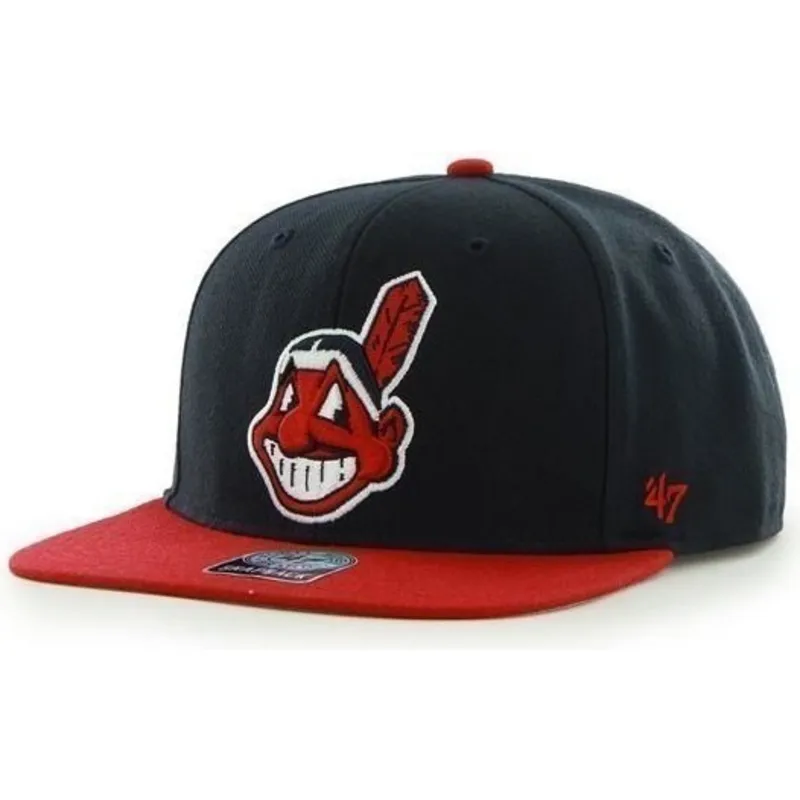 petten-plat-marineblauw-snapback-antiguo-van-cleveland-indians-mlb-van-47-brand