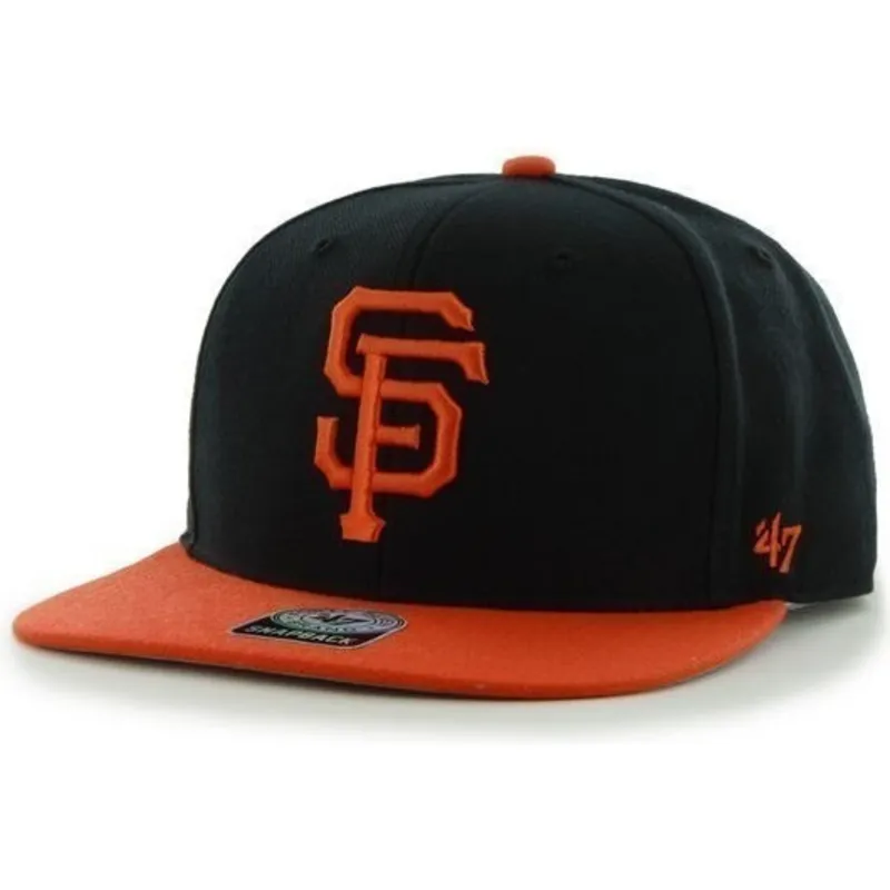petten-plat-zwart-snapback-lateral-van-san-francisco-giants-mlb-van-47-brand petten-plat-zwart-snapback-lateral-van-san-francisco-giants-mlb-van-47-brand